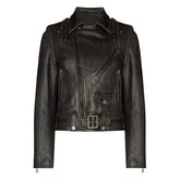 Distressed Brown Leather Moto Jacket Women | Distressed Biker Jacket
